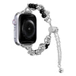 For Apple Watch SE 2023 40mm Pearl Bracelet Metal Watch Band(Silver Black) - free shipping - PMC TechLife - Order now!