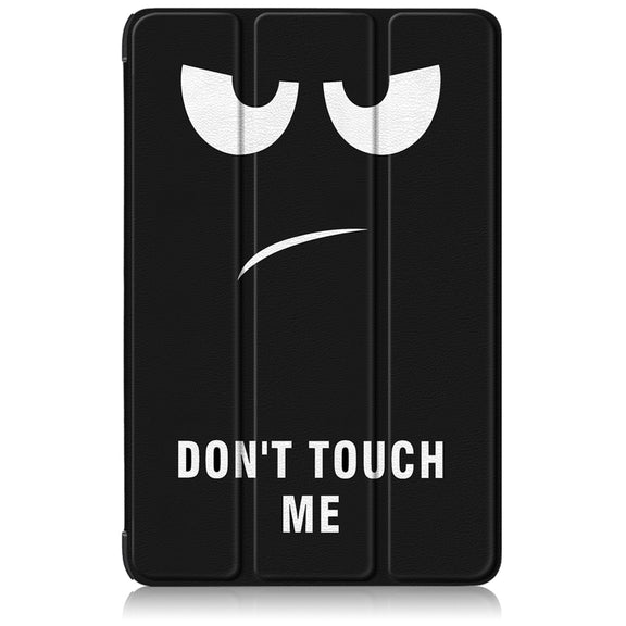 For Samsung Galaxy Tab S9+ Custer Painted 3-Fold Holder Smart Leather Tablet Case(Big Eye Me)