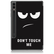 For Samsung Galaxy Tab S9+ Custer Painted 3-Fold Holder Smart Leather Tablet Case(Big Eye Me)