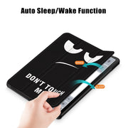 For Samsung Galaxy Tab S9+ Custer Painted 3-Fold Holder Smart Leather Tablet Case(Big Eye Me)