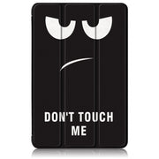 For Samsung Galaxy Tab A9 Plus Custer Painted 3-Fold Holder Smart Leather Tablet Case(Big Eye Me)