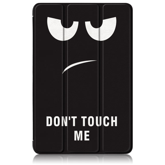 For Samsung Galaxy Tab A9 Plus Custer Painted 3-Fold Holder Smart Leather Tablet Case(Big Eye Me)