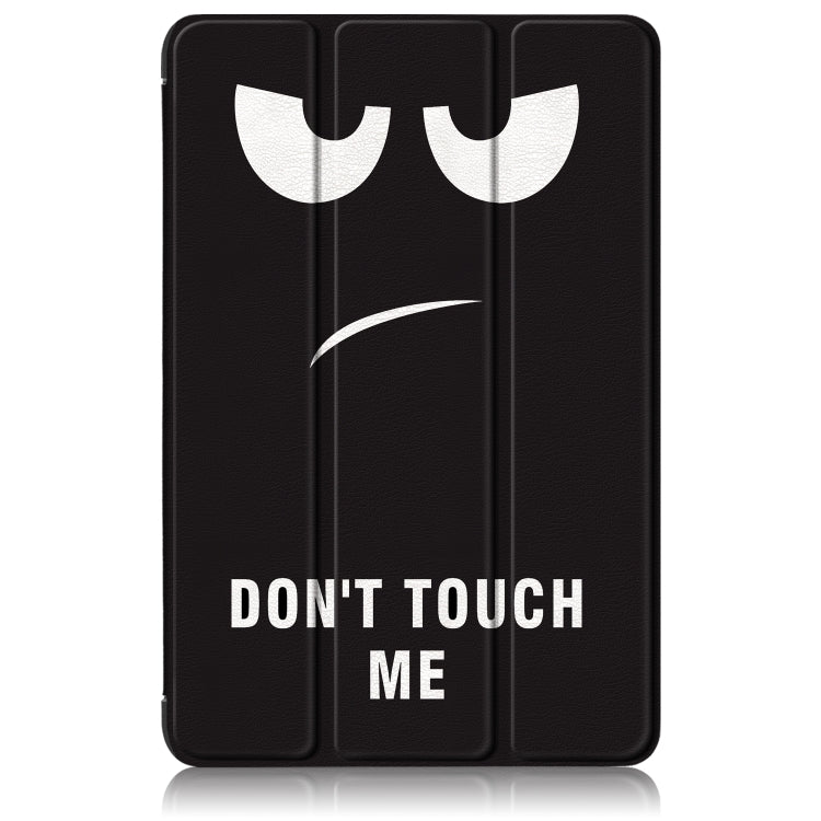 For Samsung Galaxy Tab A9 Plus Custer Painted 3-Fold Holder Smart Leather Tablet Case(Big Eye Me)
