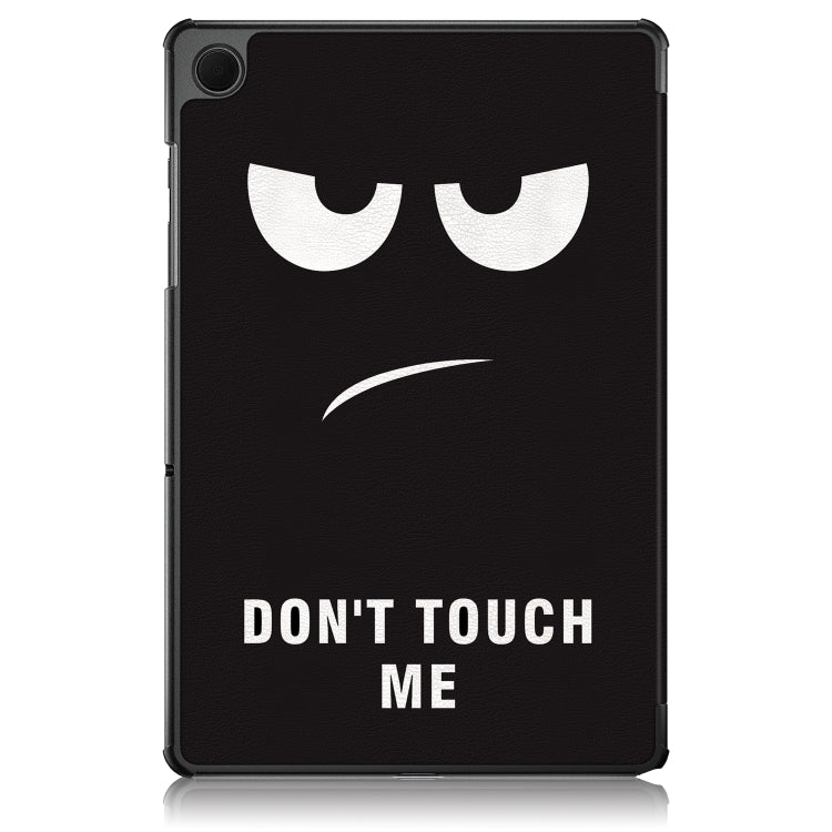 For Samsung Galaxy Tab A9 Plus Custer Painted 3-Fold Holder Smart Leather Tablet Case(Big Eye Me)