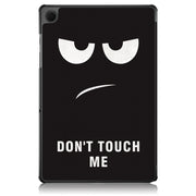 For Samsung Galaxy Tab A9 Plus Custer Painted 3-Fold Holder Smart Leather Tablet Case(Big Eye Me)