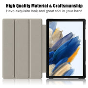 For Samsung Galaxy Tab A9 Plus Custer Painted 3-Fold Holder Smart Leather Tablet Case(Big Eye Me)