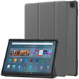 For  Amazon Fire Max 11 Custer Pure Color 3-Fold Holder Smart Leather Tablet Case(Grey) - Amazon by PMC TechLife | Online Shopping South Africa | PMC TechLife