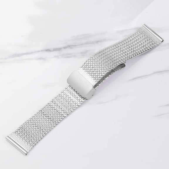 For Apple Watch SE 2023 40mm Magnetic Buckle Herringbone Mesh Metal Watch Band(Silver)