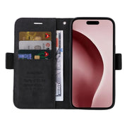 For iPhone 16 Pro BETOPNICE Dual-side Buckle Leather Phone Case(Black)