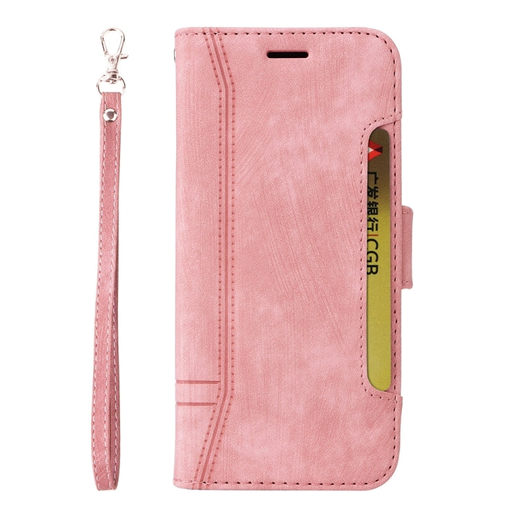 For iPhone 16 Plus BETOPNICE Dual-side Buckle Leather Phone Case(Pink)