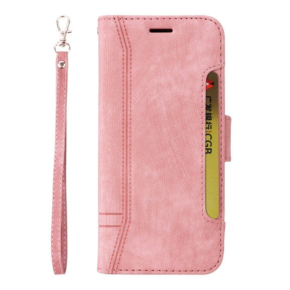 For iPhone 16 Plus BETOPNICE Dual-side Buckle Leather Phone Case(Pink)