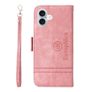 For iPhone 16 Plus BETOPNICE Dual-side Buckle Leather Phone Case(Pink)