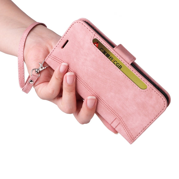 For iPhone 16 Plus BETOPNICE Dual-side Buckle Leather Phone Case(Pink)
