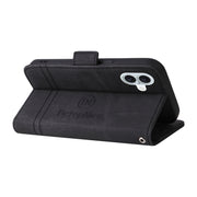 For iPhone 16 Plus BETOPNICE Dual-side Buckle Leather Phone Case(Black)