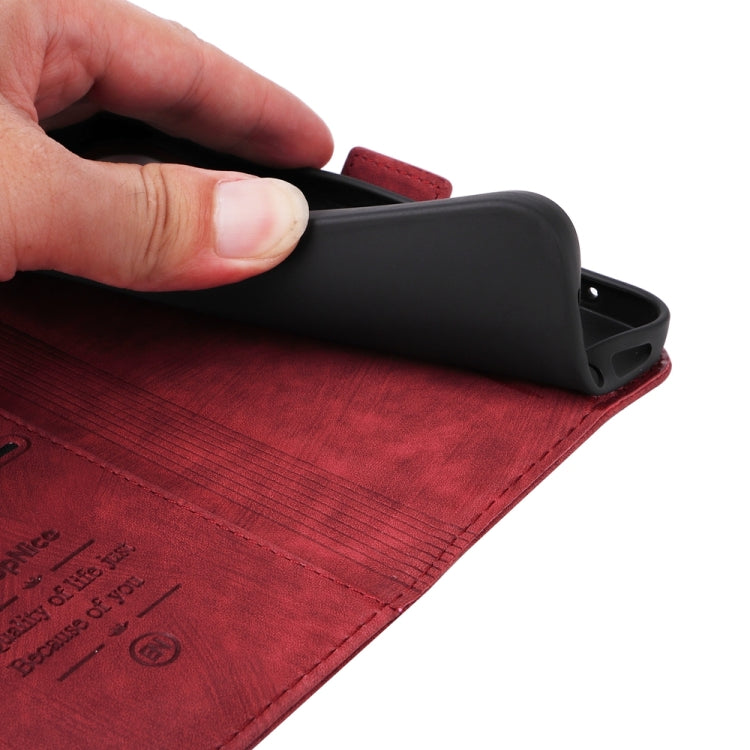 For iPhone 16 Plus BETOPNICE Dual-side Buckle Leather Phone Case(Red)