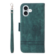 For iPhone 16 Plus BETOPNICE Dual-side Buckle Leather Phone Case(Green)