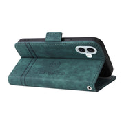 For iPhone 16 Plus BETOPNICE Dual-side Buckle Leather Phone Case(Green)