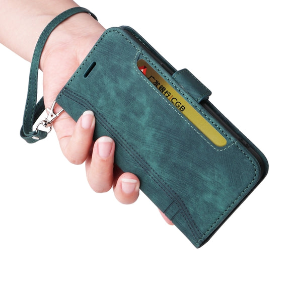 For iPhone 16 Plus BETOPNICE Dual-side Buckle Leather Phone Case(Green)