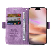 For iPhone 16 Plus BETOPNICE Dual-side Buckle Leather Phone Case(Purple)