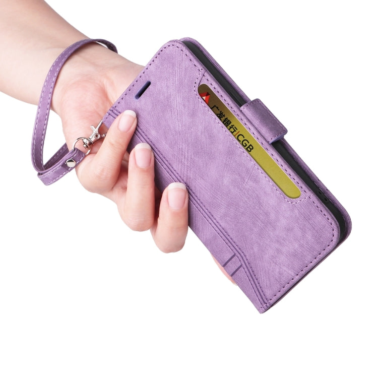 For iPhone 16 BETOPNICE Dual-side Buckle Leather Phone Case(Purple)
