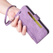 For iPhone 16 BETOPNICE Dual-side Buckle Leather Phone Case(Purple)