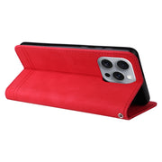 For iPhone 16 Pro Max Skin Feel Life Tree Leather Phone Case(Red)