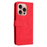 For iPhone 16 Pro Skin Feel Life Tree Leather Phone Case(Red)