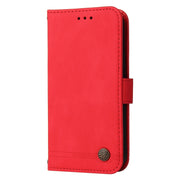 For iPhone 16 Skin Feel Life Tree Leather Phone Case(Red)