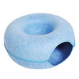 Round Wool Felt Cat Litter Tunnel Cat Litter, Size:60x60x27cm(Blue) - Beds by PMC TechLife | Online Shopping South Africa | PMC TechLife | Buy Now Pay Later Mobicred