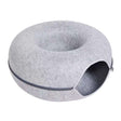 Round Wool Felt Cat Litter Tunnel Cat Litter, Size:60x60x27cm(Light Grey) - Beds by PMC TechLife | Online Shopping South Africa | PMC TechLife | Buy Now Pay Later Mobicred