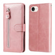 For iPhone 16e Fashion Calf Texture Zipper Leather Phone Case(Rose Gold) - iPhone 16e Cases by PMC TechLife | Online Shopping South Africa | PMC TechLife | Buy Now Pay Later Mobicred