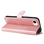 For iPhone 16e Fashion Calf Texture Zipper Leather Phone Case(Rose Gold)
