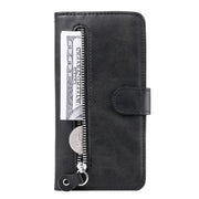 For iPhone 16e Fashion Calf Texture Zipper Leather Phone Case(Black)