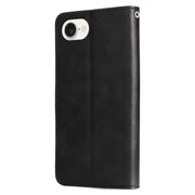 For iPhone 16e Fashion Calf Texture Zipper Leather Phone Case(Black)