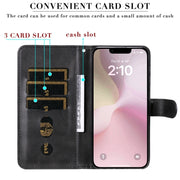 For iPhone 16e Fashion Calf Texture Zipper Leather Phone Case(Black)