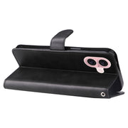 For iPhone 16 Fashion Calf Texture Zipper Leather Phone Case(Black)