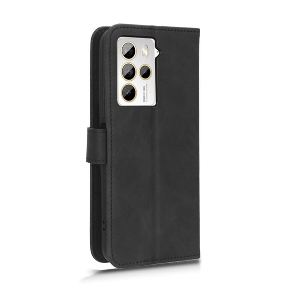 For HTC U23 Pro Skin Feel Magnetic Flip Leather Phone Case(Black)
