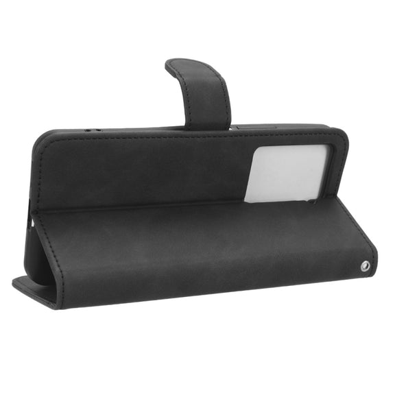 For HTC U23 Pro Skin Feel Magnetic Flip Leather Phone Case(Black)