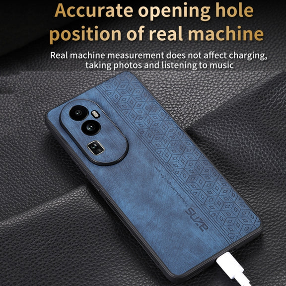 For OPPO Reno10 Pro+ AZNS 3D Embossed Skin Feel Phone Case(Black)