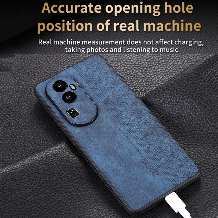 For OPPO A2 Pro 5G AZNS 3D Embossed Skin Feel Phone Case(Black)