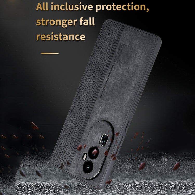 For OPPO A2 Pro 5G AZNS 3D Embossed Skin Feel Phone Case(Black)