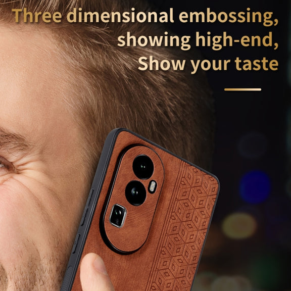 For OPPO Reno10 Pro+ AZNS 3D Embossed Skin Feel Phone Case(Black)
