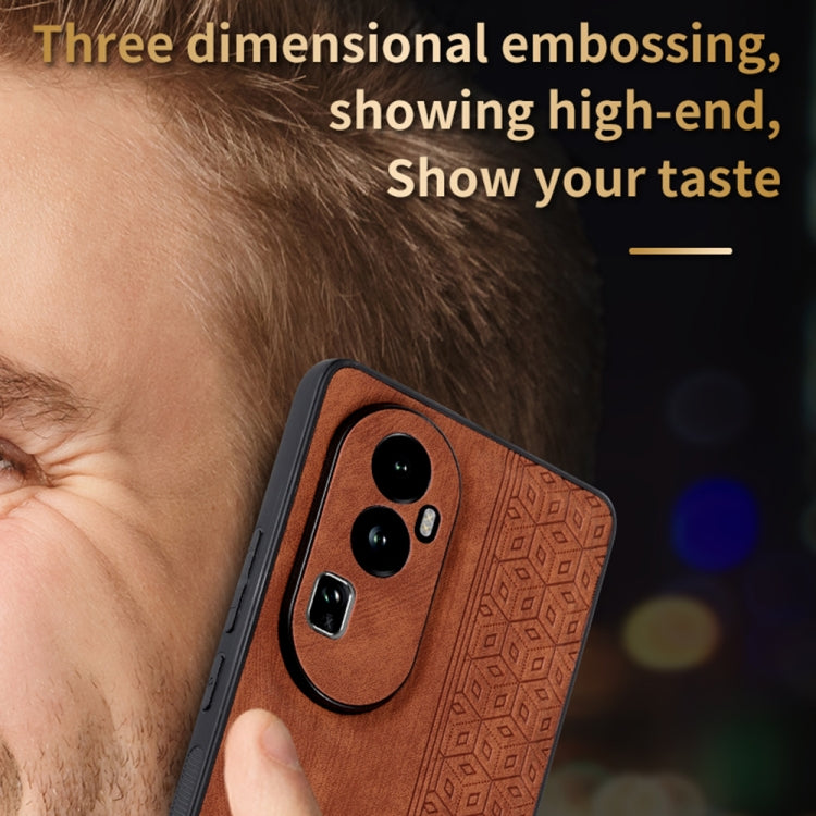 For OPPO Reno10 Pro+ AZNS 3D Embossed Skin Feel Phone Case(Black)