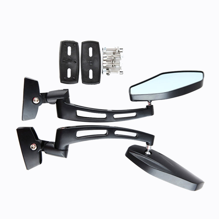 1Pair SF-062 Motorcycle Modified Rearview Mirror Reflective Mirror(Black)