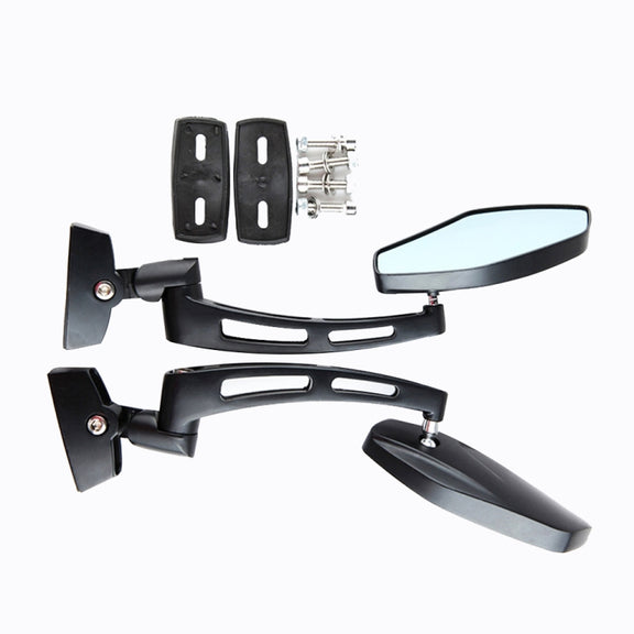 1Pair SF-062 Motorcycle Modified Rearview Mirror Reflective Mirror(Black)