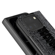 For Google Pixel 9 Pro Fold ABEEL Genuine Leather Weilai Series Phone Case(Black)