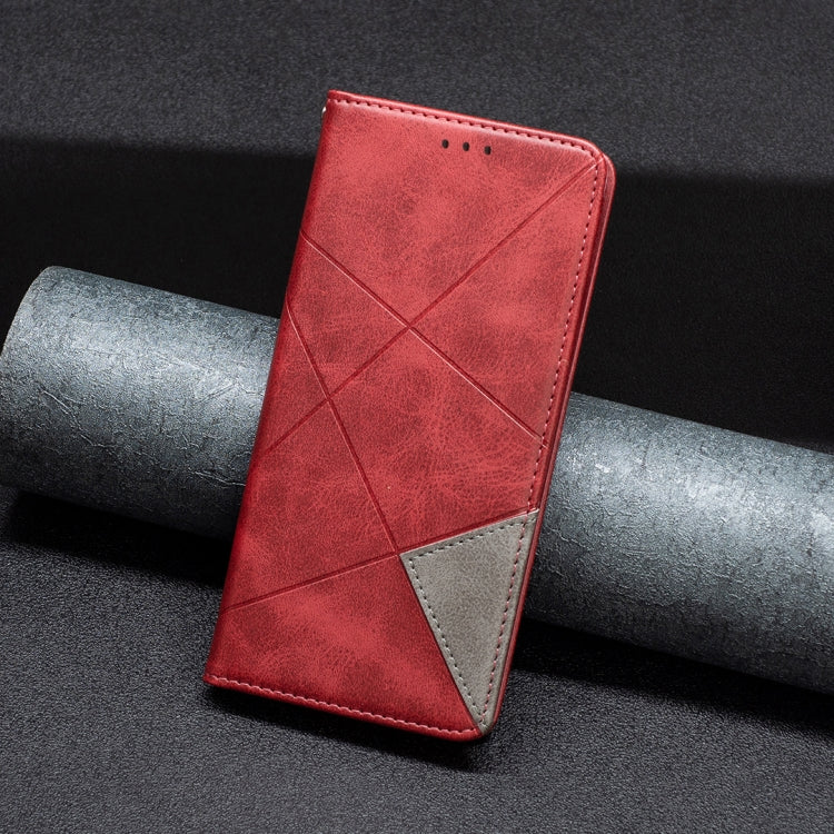 For iPhone 16 Pro Rhombus Texture Magnetic Leather Phone Case(Red)