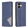 For iPhone 16 Rhombus Texture Magnetic Leather Phone Case(Blue) - iPhone 16 Cases by PMC TechLife | Online Shopping South Africa | PMC TechLife | Buy Now Pay Later Mobicred