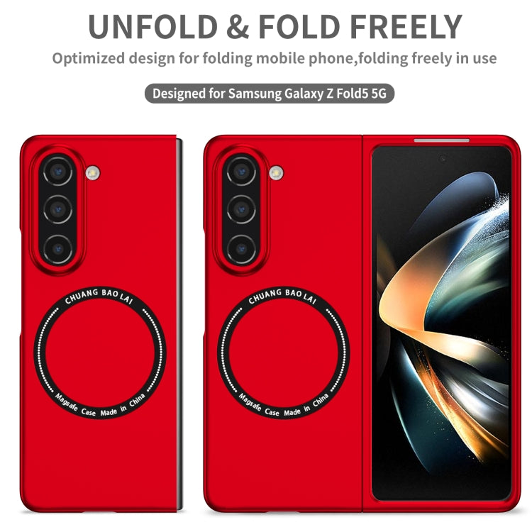 For Samsung Galaxy Z Fold5 Magsafe Magnetic Folding PC Phone Case(Red)