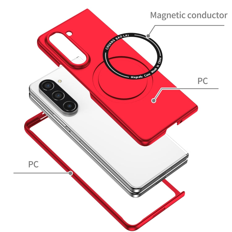 For Samsung Galaxy Z Fold5 Magsafe Magnetic Folding PC Phone Case(Red)